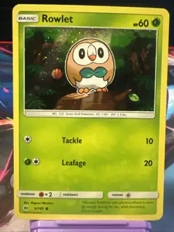 Rowlet - (Cosmos Holo) 009/149 Pokemon Holo ✨ - Image 1