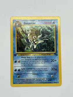 1999 Pokemon WOTC Fossil - 1st Edition - 40/62 Omastar US SELLER - Image 1