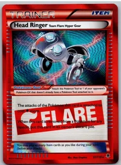 Head Ringer Team Flare Hyper Gear 97/119 Holo Rare Phantom Forces Pokemon - Image 1