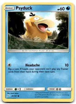 2019 Sun & Moon - Team Up Psyduck a Basic/Common #26 - Image 1