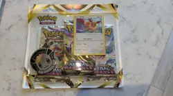 Pokemon Astral Radiance Sylveon Eevee Blister Pack Triple 3 - Image 1