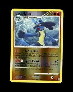 VERY RARE 2008 Pokemon LEGENDS AWAKENED LUCARIO REVERSE HOLO 61/146! LP - Image 1