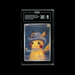 Pokemon Pikachu with Grey Felt Hat 085 Sv: Scarlet & Violet Promo TAG 8 (809) - Image 1