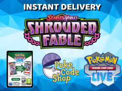200 x SHROUDED FABLE Live Pokemon Booster Codes Online INSTANT QR EMAIL DELIVERY - Image 1