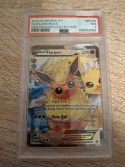 Flareon EX #RC28 Pokemon Generations Radiant Collection Full Art PSA 7 - Image 1