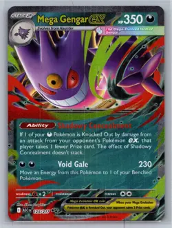 Mega Gengar ex 125/217 Double Rare Ascended Heroes Pokemon Holo Near Mint - Image 1