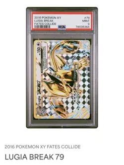 2016 POKEMON XY FATES COLLIDE #79 LUGIA BREAK PSA 9 - Image 1