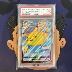 PSA 9 MINT 2021 Pokemon Celebrations FLYING PIKACHU VMAX #007 Full Art - Image 2