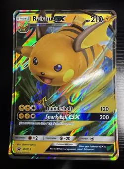 JUMBO Raichu GX Sun & Moon Promos SM213 Pokemon TCG 2019 Hidden Fates NM - Image 1