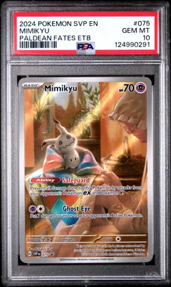 2024 POKEMON SVP EN-SV BLACK STAR PROMO #075 MIMIKYU PSA 10 - Image 1