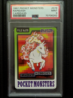 Pokemon Japanese Carddass Monster 1997 Rapidash - PSA 9 - Image 1