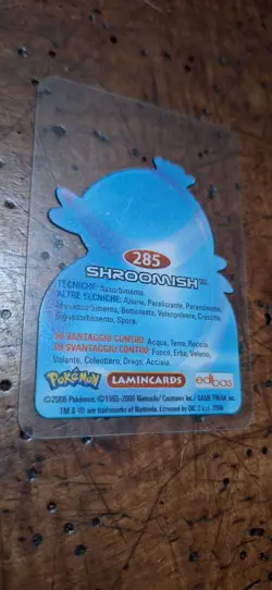 Shroomish 285 Pokemon Lamincards Edibas - ITA - GOOD - Image 2