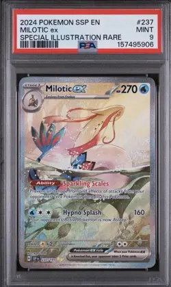 Pokemon Sv08: Surging Sparks Milotic ex 237/191 SIR Holo EN PSA 9 - Image 1
