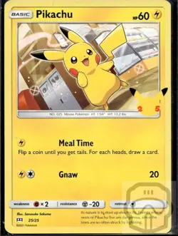 Pikachu 025/025 P McDonald's 25th Anniversary Promos Pokemon NM/M - Image 3