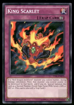 KING SCARLET MP17-EN109 COMMON / SHORT PRINT MP17 YU-GI-OH 1ST EDITION NM/M - Image 1