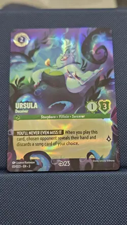 Disney Lorcana TCG Ursula Deceiver D23 Promo Card #3 New - Image 2