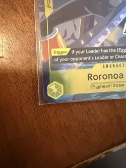 Namco One Piece Card Game Roronoa Zoro OP07-113 UC Holo Promo Regionals - Image 3