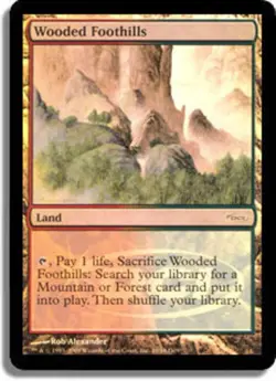 1x Wooded Foothills - Foil DCI Judge Promo Near Mint MTG Magic - Kid Icarus - - Image 1