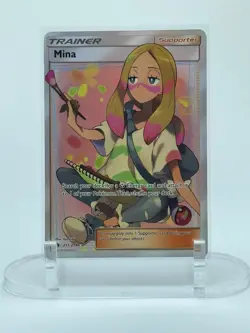 Pokemon TCG Mina (Full Art) 211/214 Sm-Lost Thunder Holo NM - Image 1