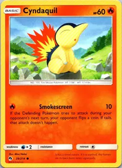 Cyndaquil 39/214 Lost Thunder Pokemon TCG C NM - Image 1