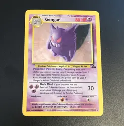 Pokemon Gengar Holo Foil Rare 5/62 fossil 1999 - Image 1