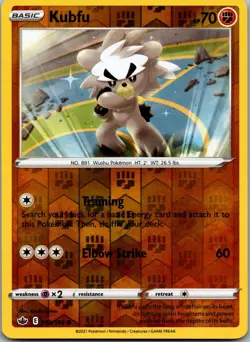 Kubfu 093/198 Common Chilling Reign Pokemon Reverse Holo Near Mint - Image 1