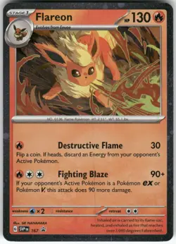 Flareon (Cosmos Holo) 167 Holo Promo Scarlet & Violet Promo Pokemon Near Mint - Image 1