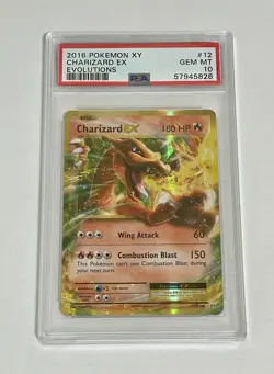 CHARIZARD EX 12/108 PSA 10 2016 XY Evolutions Pokemon #12 Charizard - Image 1