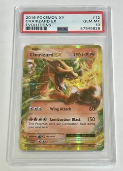 CHARIZARD EX 12/108 PSA 10 2016 XY Evolutions Pokemon #12 Charizard - Image 3