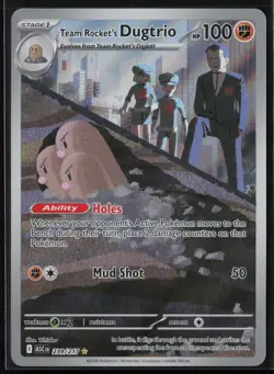 Team Rocket's Dugtrio 239/217 Illustration Rare Ascended Heroes Pokemon NM - Image 1