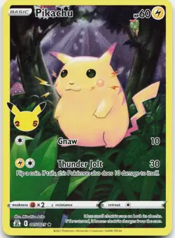 Pikachu 005/025 Holo Rare Celebrations Pokemon Near Mint - Image 1