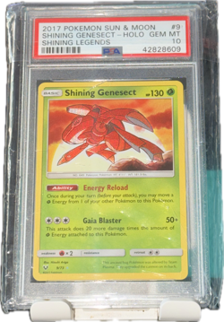 2017 POKEMON SUN & MOON SHINING LEGENDS #9 SHINING GENESECT-HOLO PSA 10 GEM MT - Image 3