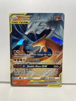 The Pokemon Company Reshiram & Charizard GX TAG TEAM 20/214 Holo UR English 2019 - Image 1