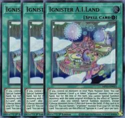Yugioh Ignister A.I.Land X3 Ultra Rare MP21-EN021 1st Ed Near Mint Playset - Image 1