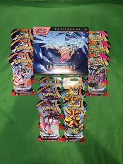 Pokemon TCG Mega Evolution Chaos Rising ETB & 12 Booster Packs Full Art Lot - Image 1