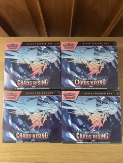 Pokemon Tcg Mega Evolutions Chaos Rising Etb X4 Brand New And Sealed - Image 1
