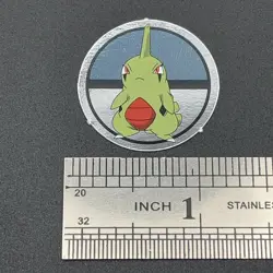 Larvitar Pokemon Paper Ginpika Medal Card Nintendo Japanese Rare TCG S206-61 - Image 2