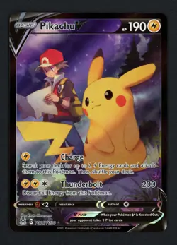 Pikachu V TG16/TG30 SWSH11: Lost Origin Trainer Gallery Ultra Rare Pokemon TCG - Image 1