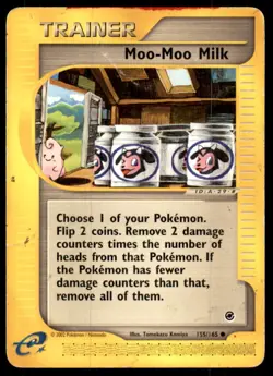 Moo-Moo Milk 155/165 Common Expedition Base Set Pokemon Heavily Played - Image 1