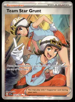 Team Star Grunt 242/198 Ultra Rare Scarlet & Violet Pokemon Near Mint - Image 1