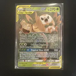 Rowlet & Alolan Exeggutor GX Ultra Rare SM Unified Minds 1/236 NM Holo - Pokemon - Image 1