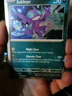 Pokemon TCG Sableye Holographic Trading Card 136/193 - Image 1