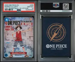 2026 ONE PIECE PROMOS COLLEGE BASKETBALL US VOYAGE MONKEY D. LUFFY PSA 10 - Image 3