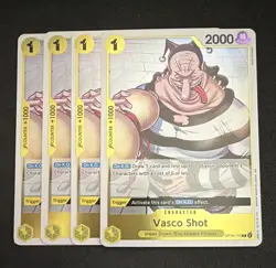 Playset Bandai One Piece TCG Vasco Shot OP16-110 Special Yellow English x4 - Image 1