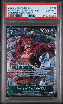 Eustass Captain Kid (Winner Pack Vol. 5) ST02-013 One Piece PSA 10 - Image 1