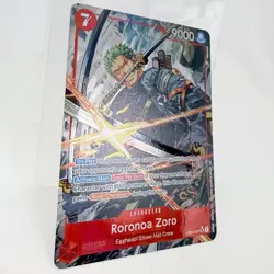 Roronoa Zoro EB04-007 SR Alt Art Adventure on Kami's Island One Piece NM Red - Image 2