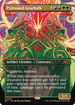 Pyrewood Gearhulk (Borderless) [Aetherdrift] Magic MTG - Image 1