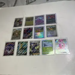Pokemon Trading Card Lot Of 13 Pokemon Trainer V Vstar Pokeball Ex Masterball - Image 1