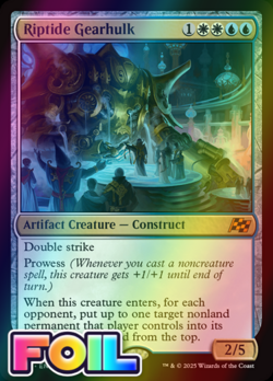 x1 Riptide Gearhulk DFT Aetherdrift MTG 219 FOIL MYTHIC M/NM 1x - Image 1