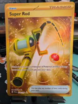 Pokemon TCG Super Rod Scarlet Violet Paldea Evolved Hyper Rare Gold Card 276/193 - Image 1